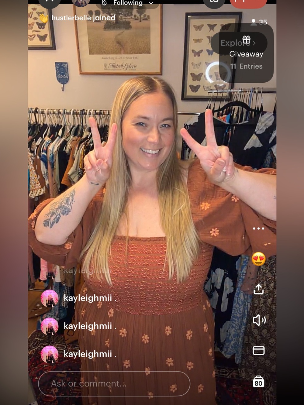@beccadouglass is LIVE and can’t wait to see you!!! ✨🌸🌈 ☀️ - Picture 2 of 4